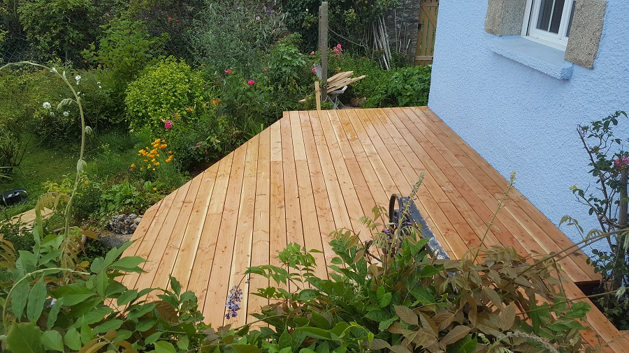 pose terrasse en bois saint nolff